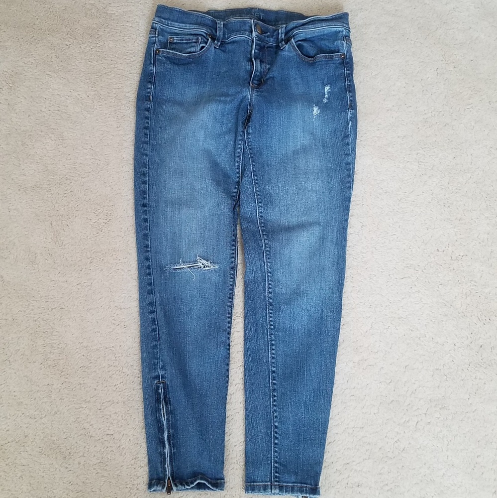 LOFT Modern skinny zippered ankle jeans SZ 6 / 28